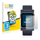 3x BROTECT AirGlass Glass Screen Protector for Pebble 2 Black