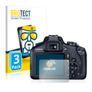 3x BROTECT AirGlass Glass Screen Protector for Canon EOS 2000D