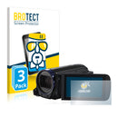 3x BROTECT AirGlass Glass Screen Protector for Canon Legria HF R606