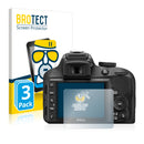 3x BROTECT AirGlass Matte Glass Screen Protector for Nikon D3300