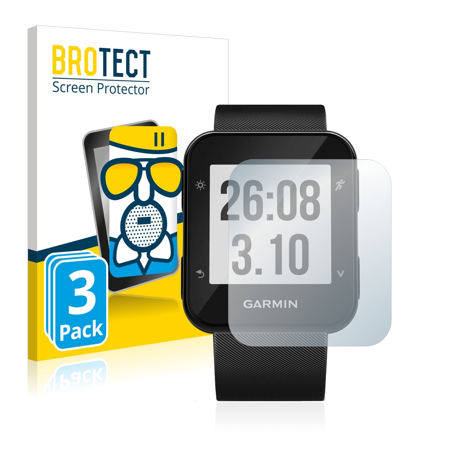 Brotect Vetro Temperato 9H Per Garmin Forerunner 55 – Pellicola Protettiva Anti-Graffio E Trasparente