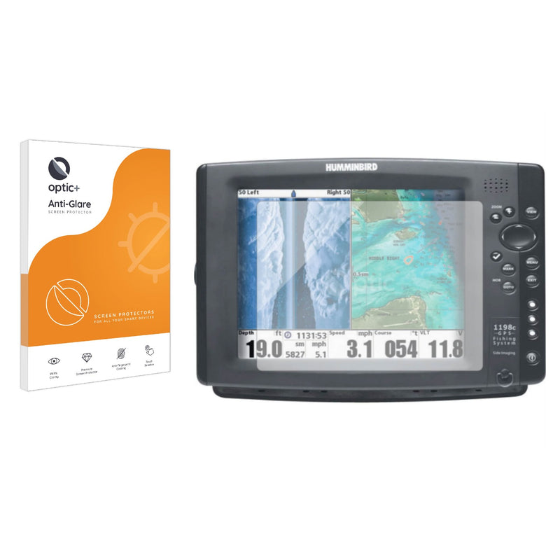 Optic+ Anti-Glare Screen Protector for Humminbird 1198c SI