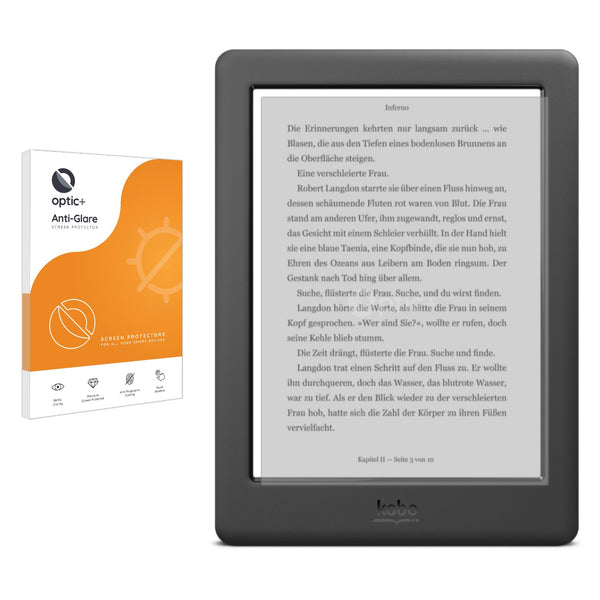 Optic+ Anti-Glare Screen Protector for Kobo Glo HD