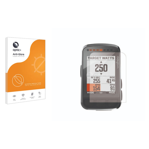 Optic+ Anti-Glare Screen Protector for Wahoo Elemnt Bolt V2 GPS