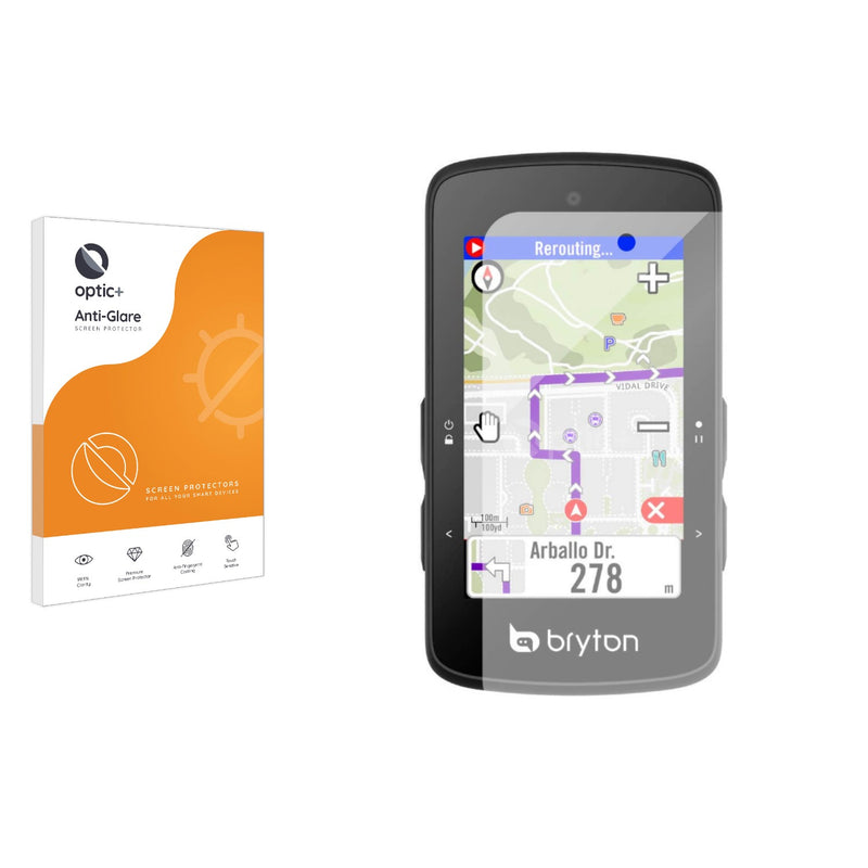 Optic+ Anti-Glare Screen Protector for Bryton Rider 750 SE