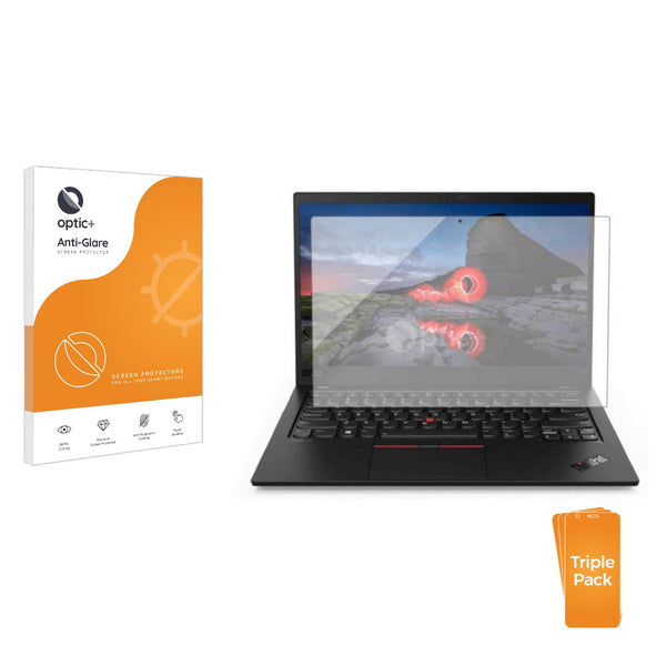 3pk Optic+ Anti-Glare Screen Protectors for Lenovo ThinkPad X1 Carbon Non-Touch 14 (10. Gen.)