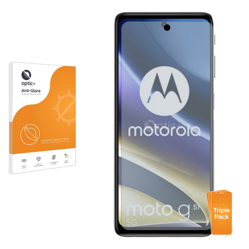 3pk Optic+ Anti-Glare Screen Protectors for Motorola Moto G51
