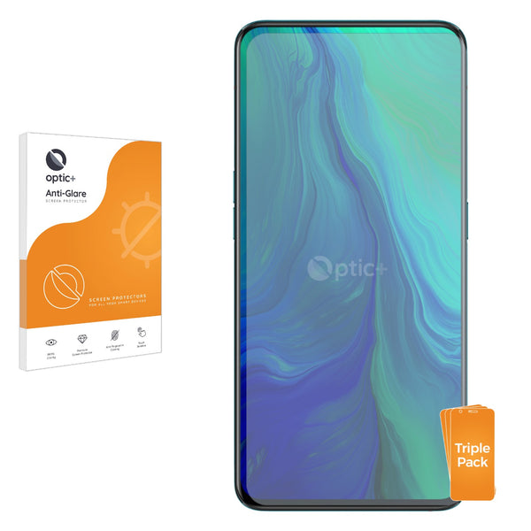 3pk Optic+ Anti-Glare Screen Protectors for Oppo Reno 2