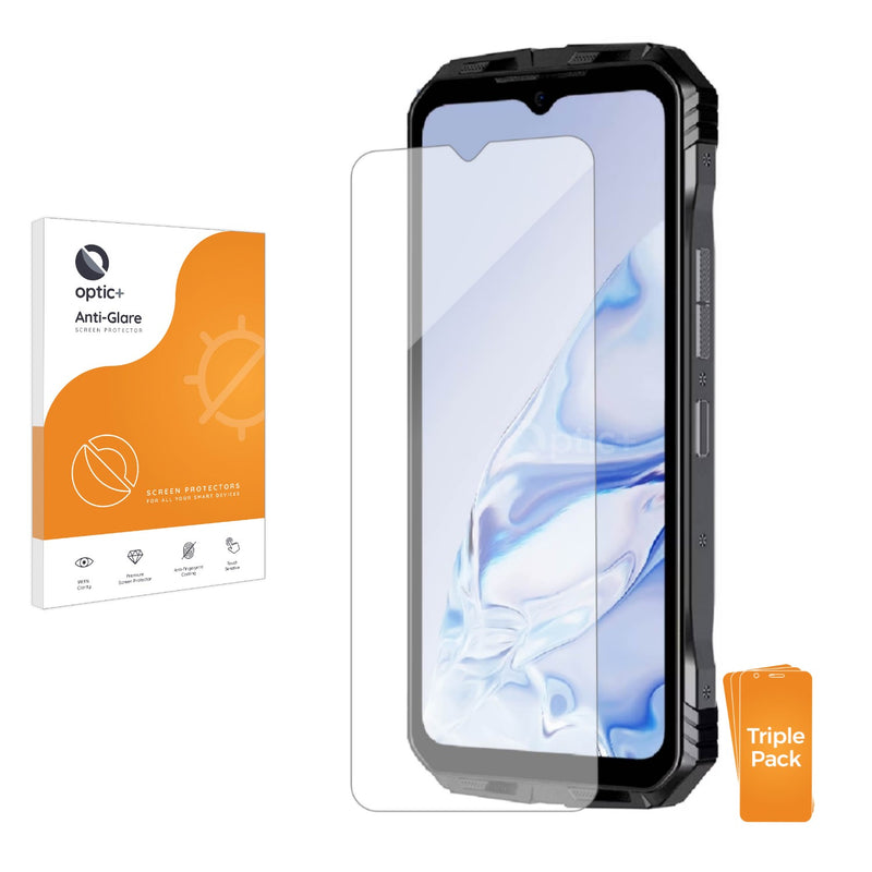 3pk Optic+ Anti-Glare Screen Protectors for Doogee S100 Helio G99