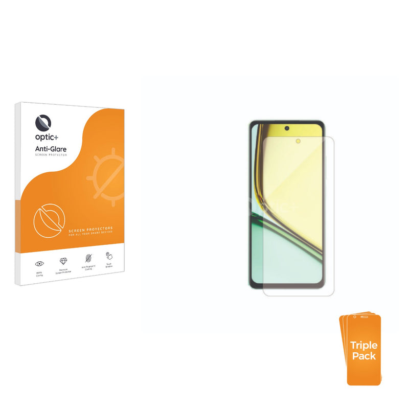 3pk Optic+ Anti-Glare Screen Protectors for realme C67 4G