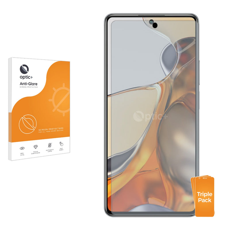 3pk Optic+ Anti-Glare Screen Protectors for Xiaomi 11T