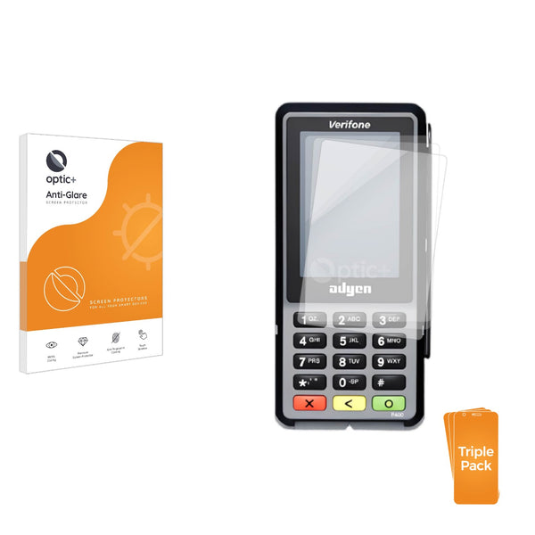 3-pack of Anti-Glare Screen Protectors for Adyen P400 Plus