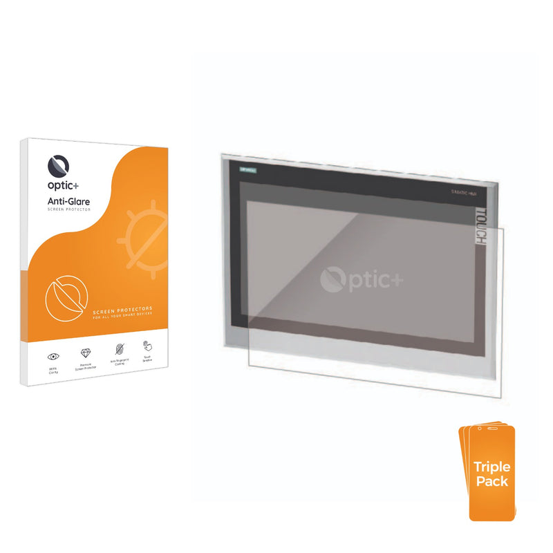 3pk Optic+ Anti-Glare Screen Protectors for Siemens TP 900 Comfort INOX