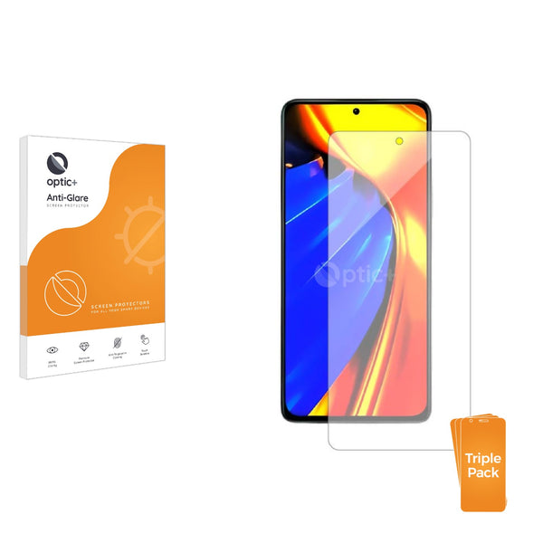 3pk Optic+ Anti-Glare Screen Protectors for Xiaomi Poco F4