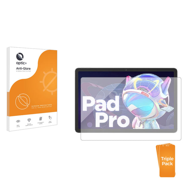 3pk Optic+ Anti-Glare Screen Protectors for Lenovo Pad Pro 2022