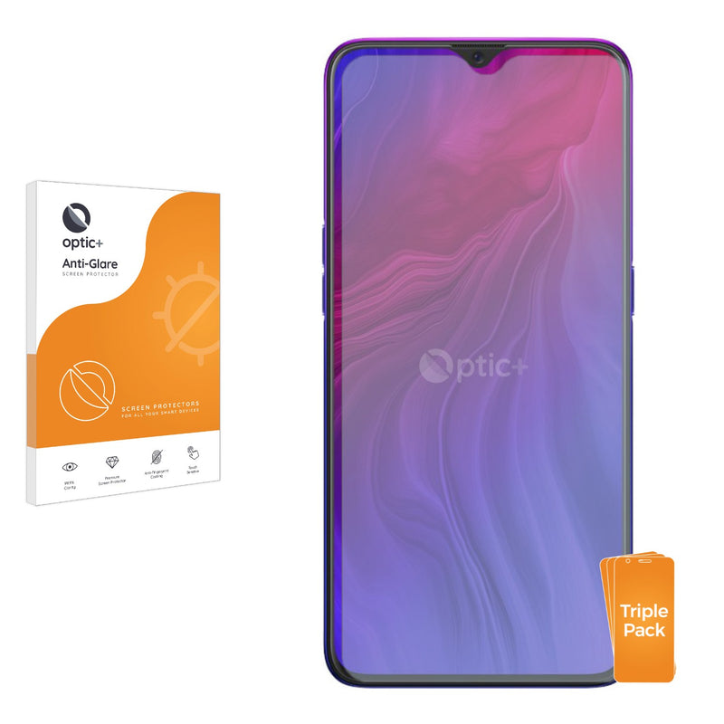 3pk Optic+ Anti-Glare Screen Protectors for Oppo Reno Z