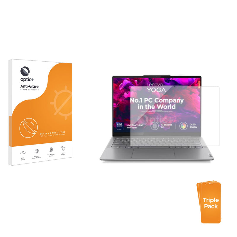 3-pack of Anti-Glare Screen Protectors for Lenovo Yoga Slim 7 Gen 9 14