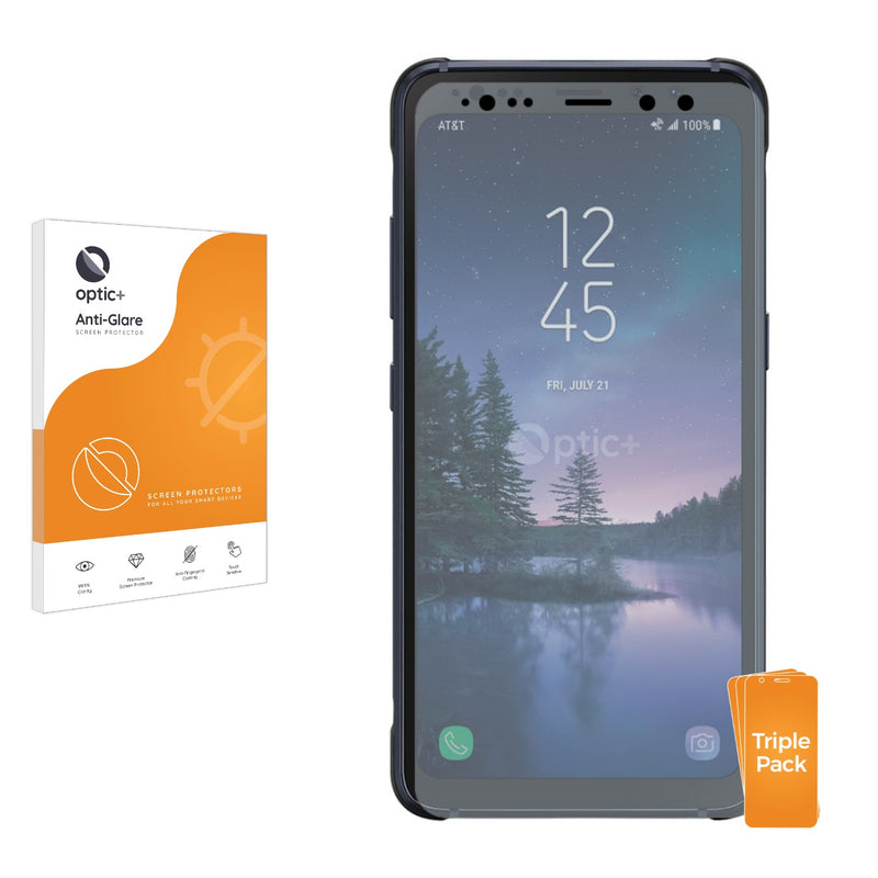 3pk Optic+ Anti-Glare Screen Protectors for Samsung Galaxy S8 Active