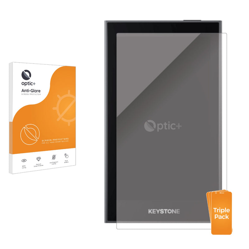 3pk Optic+ Anti-Glare Screen Protectors for Keystone Essentials crypto wallet