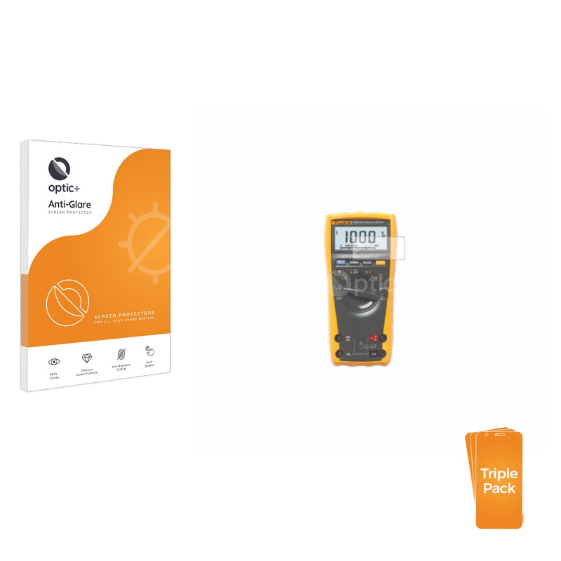 3pk Optic+ Anti-Glare Screen Protectors for Fluke 179 Multimeter