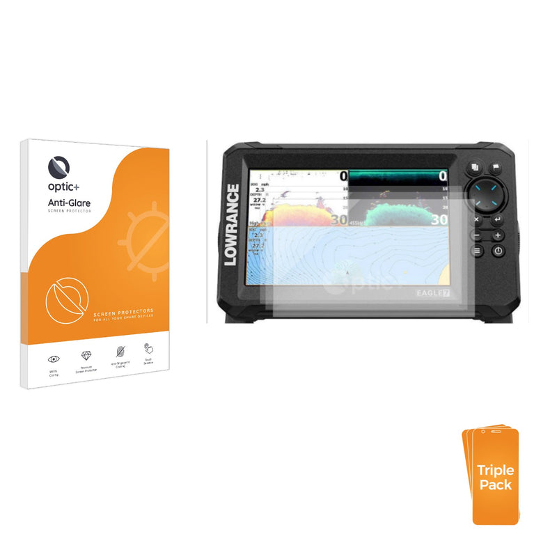 3-pack of Anti-Glare Screen Protectors for Lowrance Eagle 7