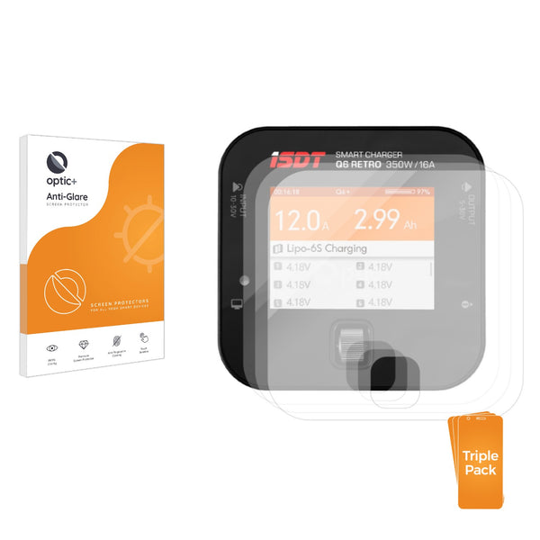 3-pack of Anti-Glare Screen Protectors for ISDT Q6 Retro