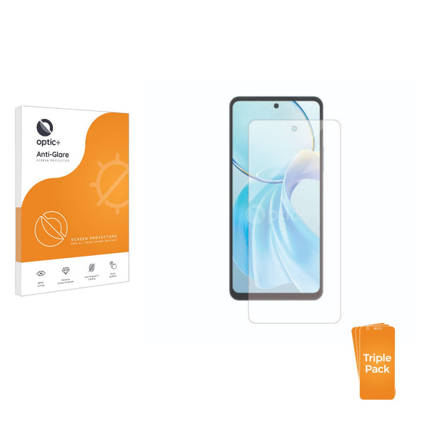 3pk Optic+ Anti-Glare Screen Protectors for Vivo Y100t