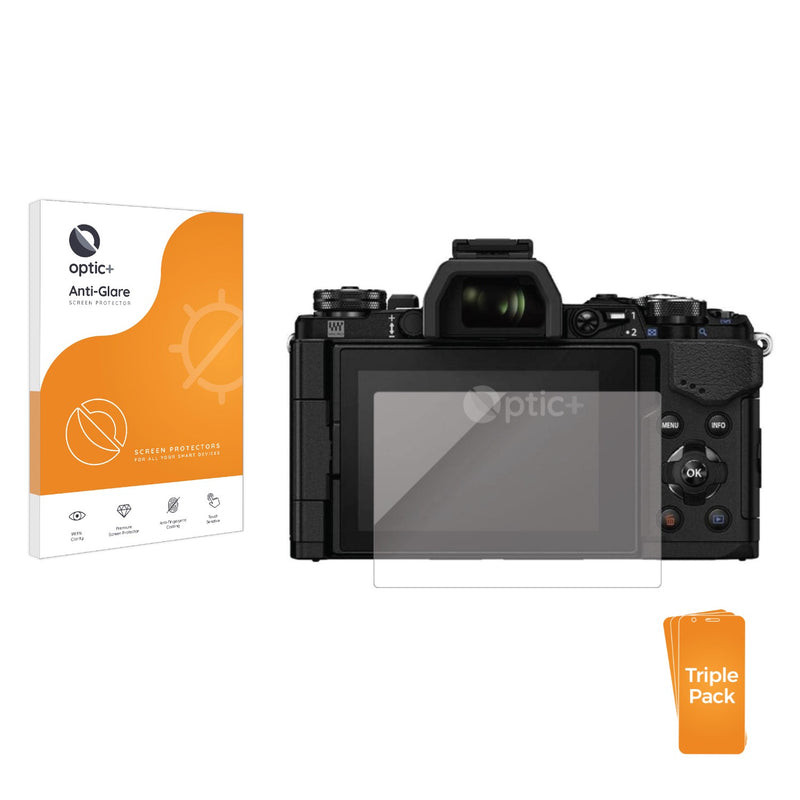 3pk Optic+ Anti-Glare Screen Protectors for Olympus OM-D E-M5 Mark II