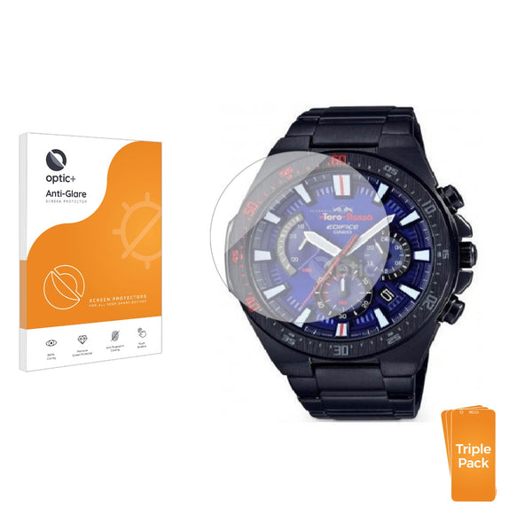 3pk Optic+ Anti-Glare Screen Protectors for Casio Edifice EFR-563TR-2A