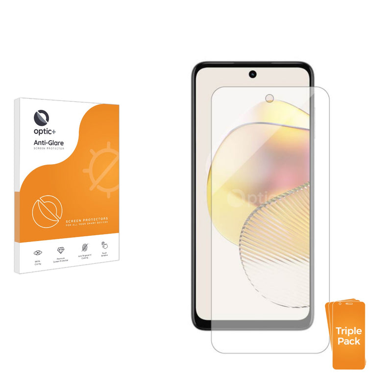 3pk Optic+ Anti-Glare Screen Protectors for Motorola Moto G73 5G