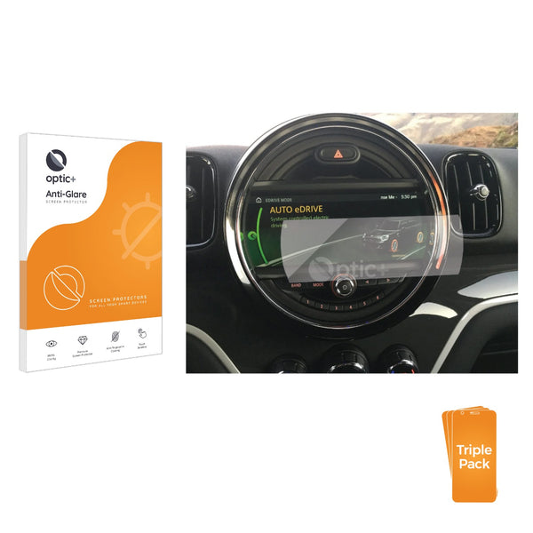 3pk Optic+ Anti-Glare Screen Protectors for Mini Countryman 2018 Infotainment System