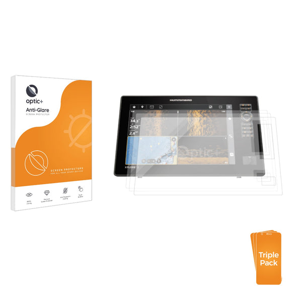 3-pack of Anti-Glare Screen Protectors for Humminbird Xplore 12