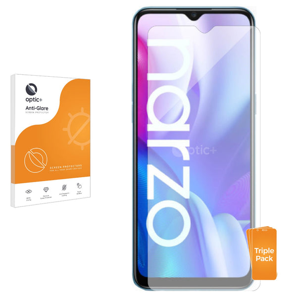 3pk Optic+ Anti-Glare Screen Protectors for realme Narzo  20A