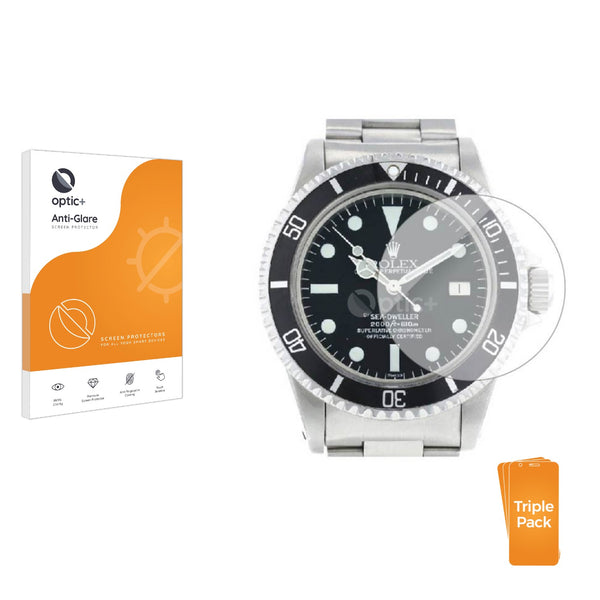 3pk Optic+ Anti-Glare Screen Protectors for Rolex Sea-Dweller Deepsea (44 mm)