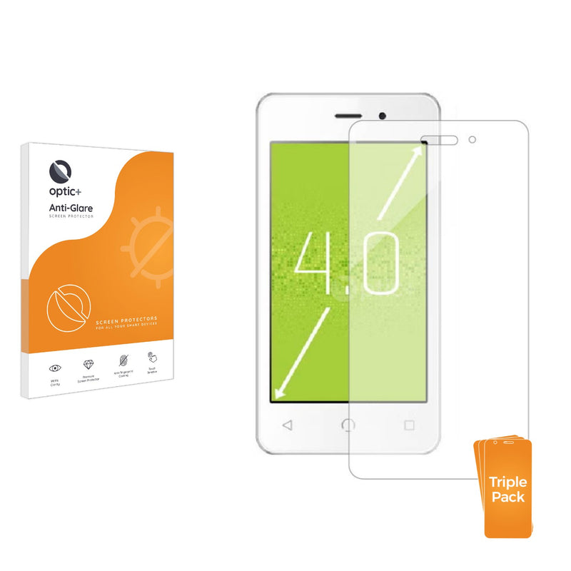 3pk Optic+ Anti-Glare Screen Protectors for NUU Mobile A1