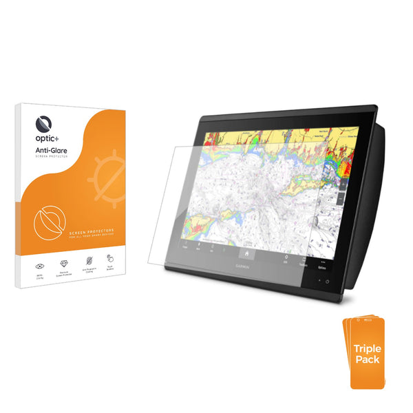 3pk Optic+ Anti-Glare Screen Protectors for Garmin GPSMAP 8617