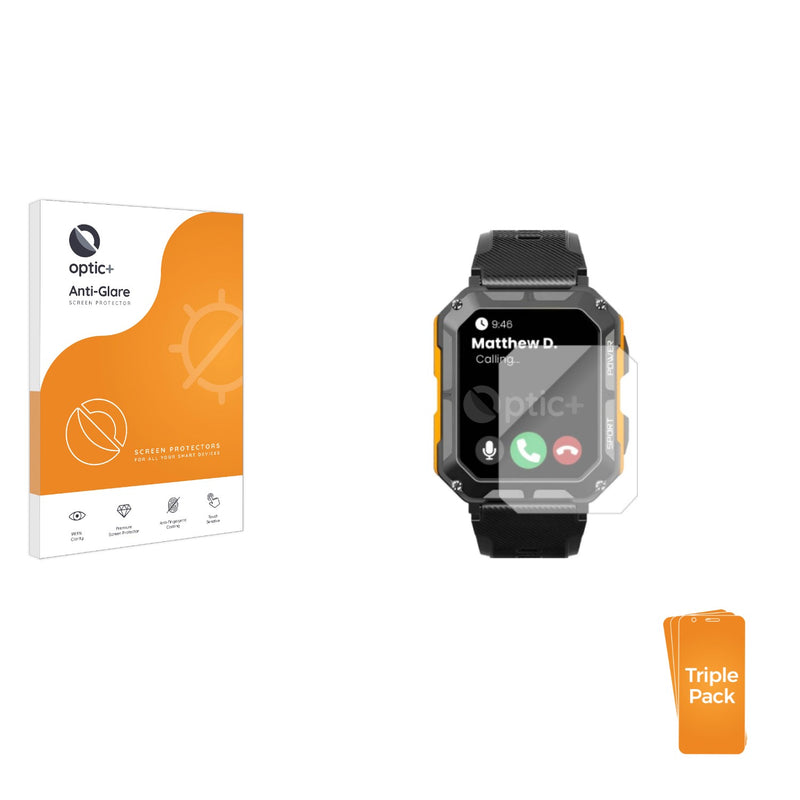 3-pack of Anti-Glare Screen Protectors for ArmorWatch Pro Smartwatch