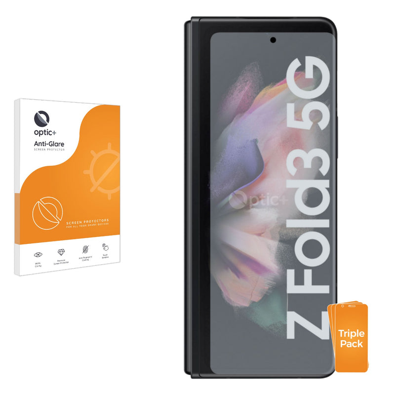 3pk Optic+ Anti-Glare Screen Protectors for Samsung Galaxy Z Fold 3 5G