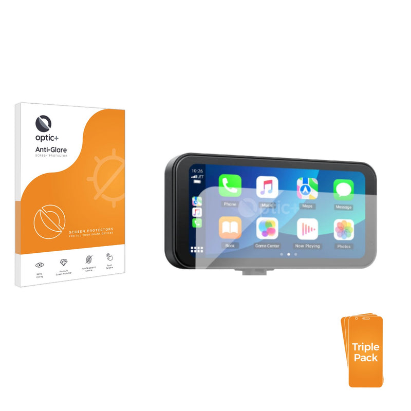 3-pack of Anti-Glare Screen Protectors for Lamto Motorrad Carplay 6.25