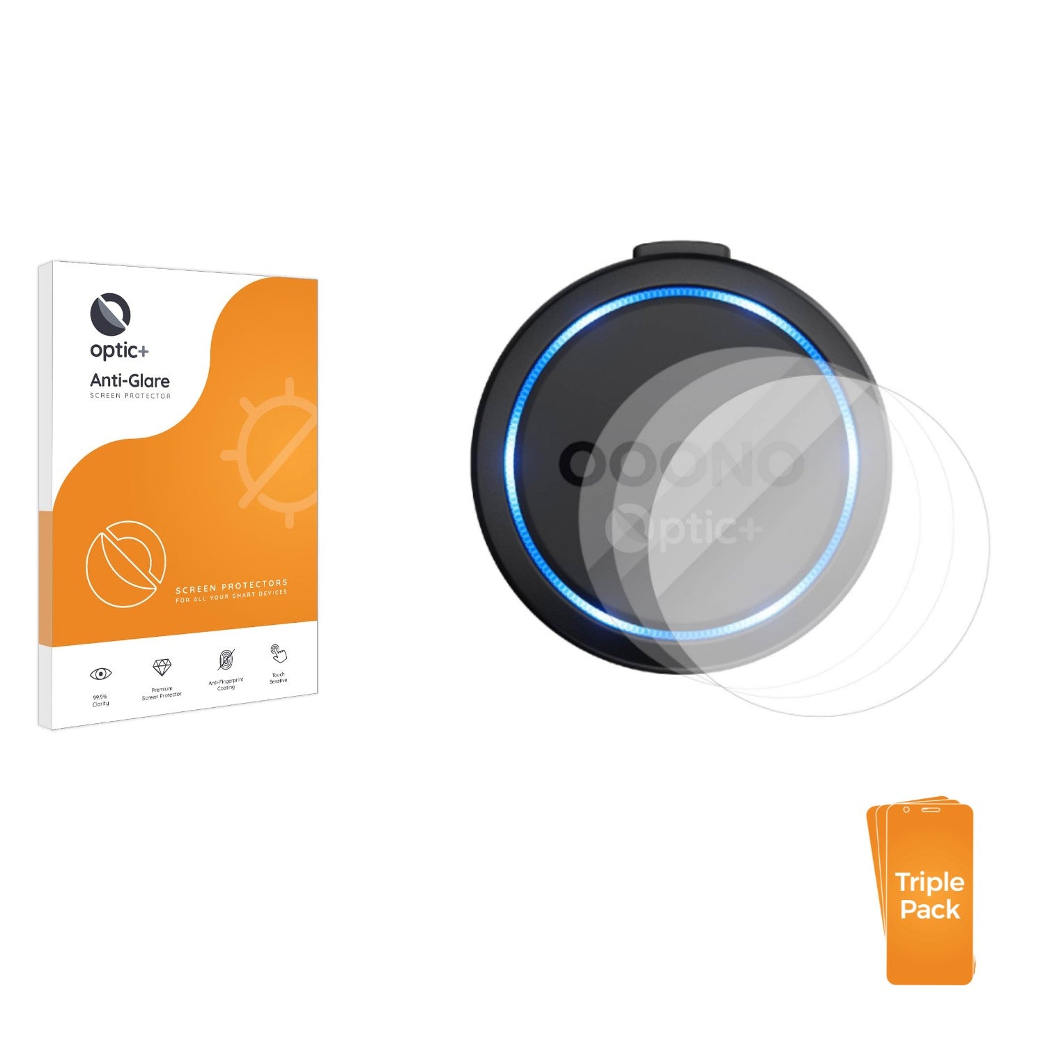 3pk Optic+ Anti-Glare Screen Protectors for OOONO CO-Driver NO2 Plus ...