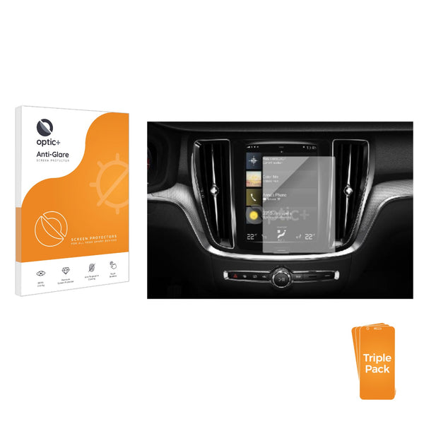 3pk Optic+ Anti-Glare Screen Protectors for Volvo Sensus Connect XC60