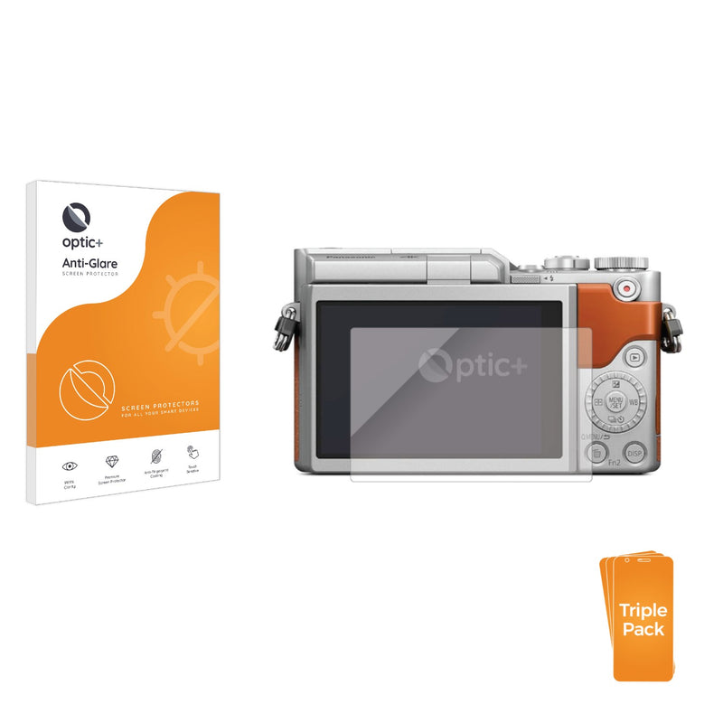 3pk Optic+ Anti-Glare Screen Protectors for Panasonic Lumix DC-GX880K