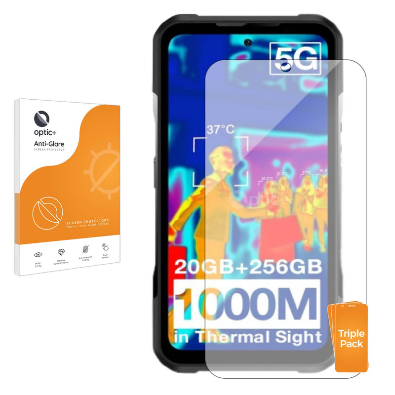 3pk Optic+ Anti-Glare Screen Protectors for Doogee V20 Pro