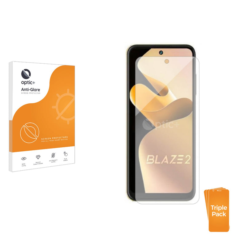 3pk Optic+ Anti-Glare Screen Protectors for Lava Blaze 2 5G