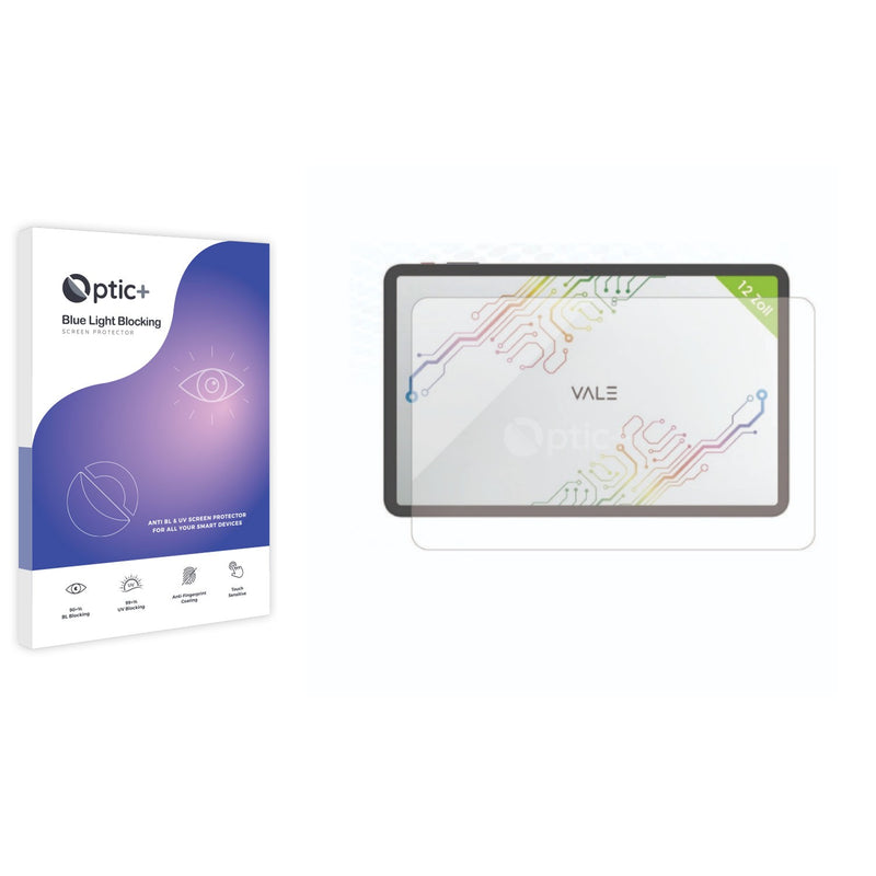 Optic+ Blue Light Blocking Screen Protector for VALE V12E-LTE-8128