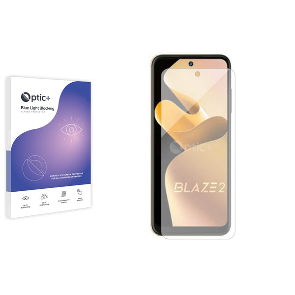 Optic+ Blue Light Blocking Screen Protector for Lava Blaze 2 5G