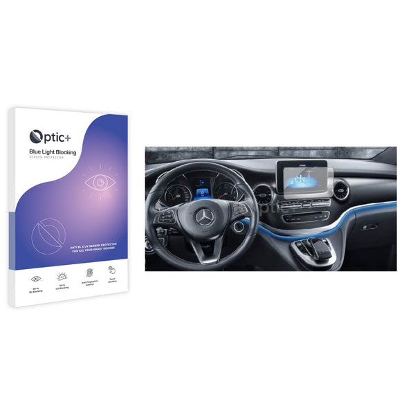 Optic+ Blue Light Blocking Screen Protector for Mercedes-Benz V-Class Avantgarde Edition V 300 d