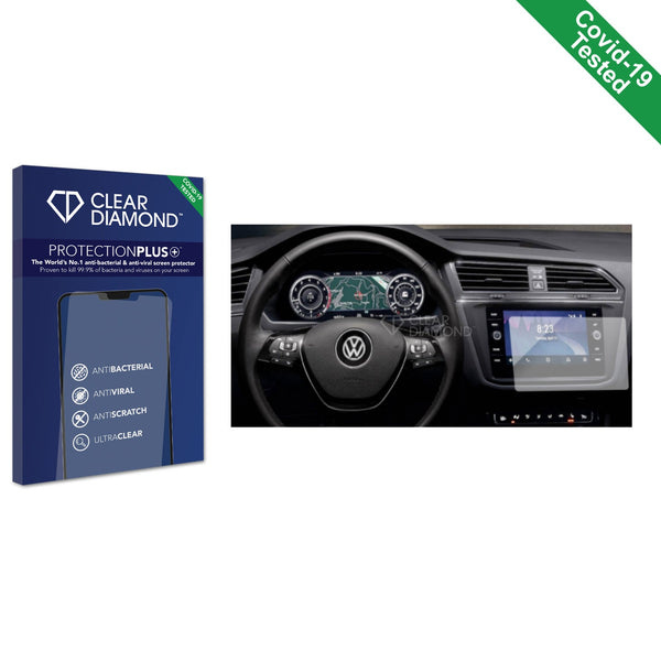 Clear Diamond Anti-viral Screen Protector for Volkswagen Golf 8 Digital Cockpit 10.25