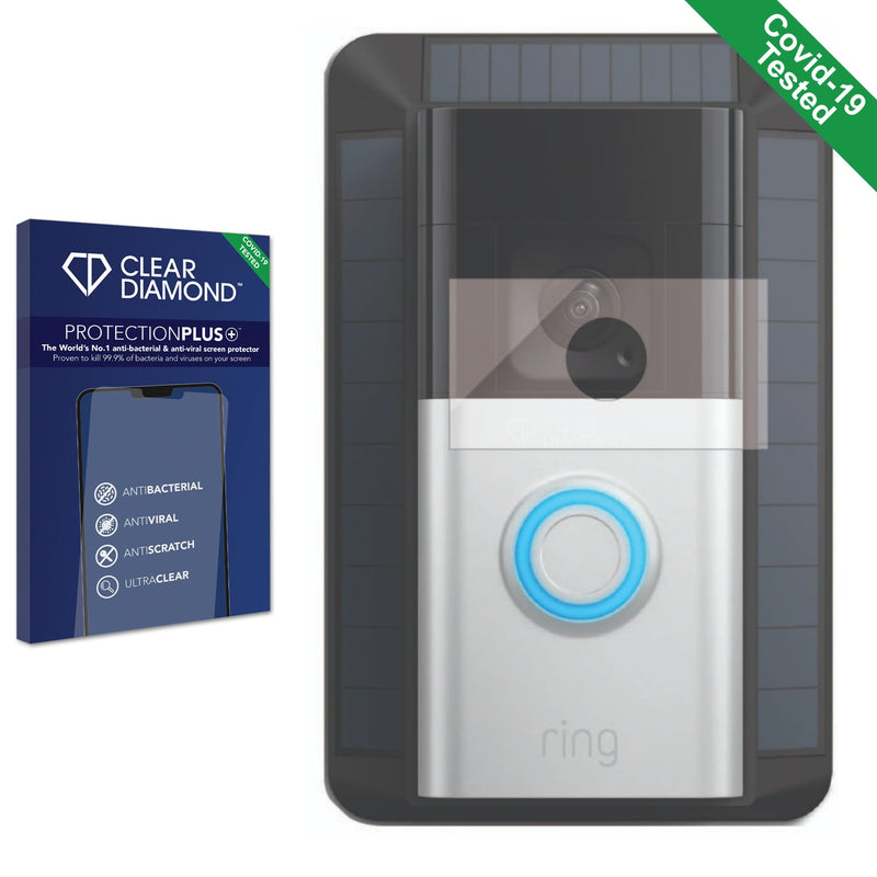 Clear Diamond Anti-viral Screen Protector for Ring Video Doorbell Plus