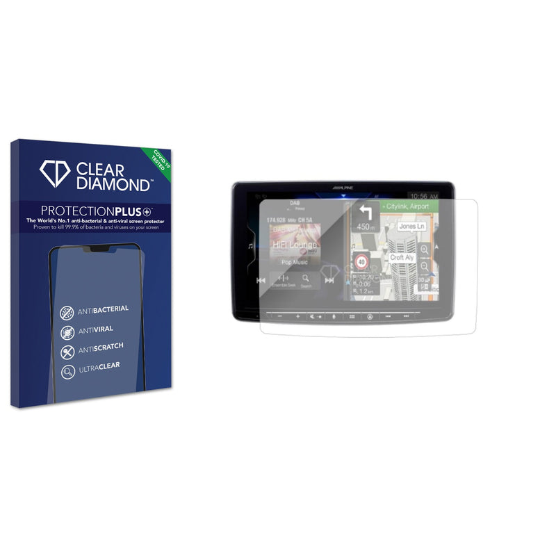 Anti-bacterial Screen Protector for Alpine INE-F409E Halo 9"